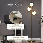 Modern Floor Lamp for Living Room Bedroom, 3 Light Tree Standing Lamp, Gold - Lamp from Unbranded