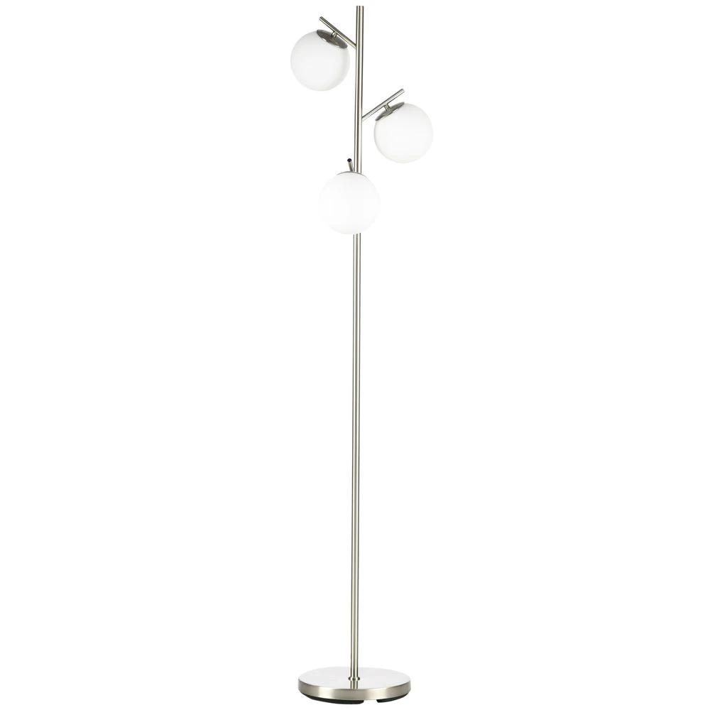 Unbranded Modern Floor Lamp for Living Room Bedroom, 3 Light Tree Standing Lamp, Silver - Uncategorized Lamp