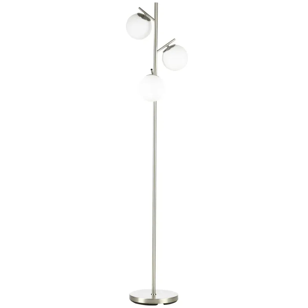 Modern Floor Lamp for Living Room Bedroom, 3 Light Tree Standing Lamp, Silver - Lamp from Unbranded
