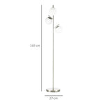 Unbranded Modern Floor Lamp for Living Room Bedroom, 3 Light Tree Standing Lamp, Silver - Uncategorized Lamp