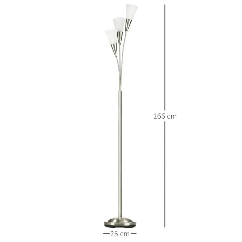 Modern Floor Lamp for Living Room Bedroom, 3 Light Upright Standing Lamp - Lamp from Unbranded
