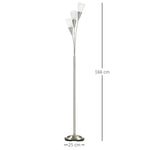 Modern Floor Lamp for Living Room Bedroom, 3 Light Upright Standing Lamp by Unbranded