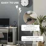Modern Floor Lamp for Living Room Bedroom, 3 Light Upright Standing Lamp by Unbranded