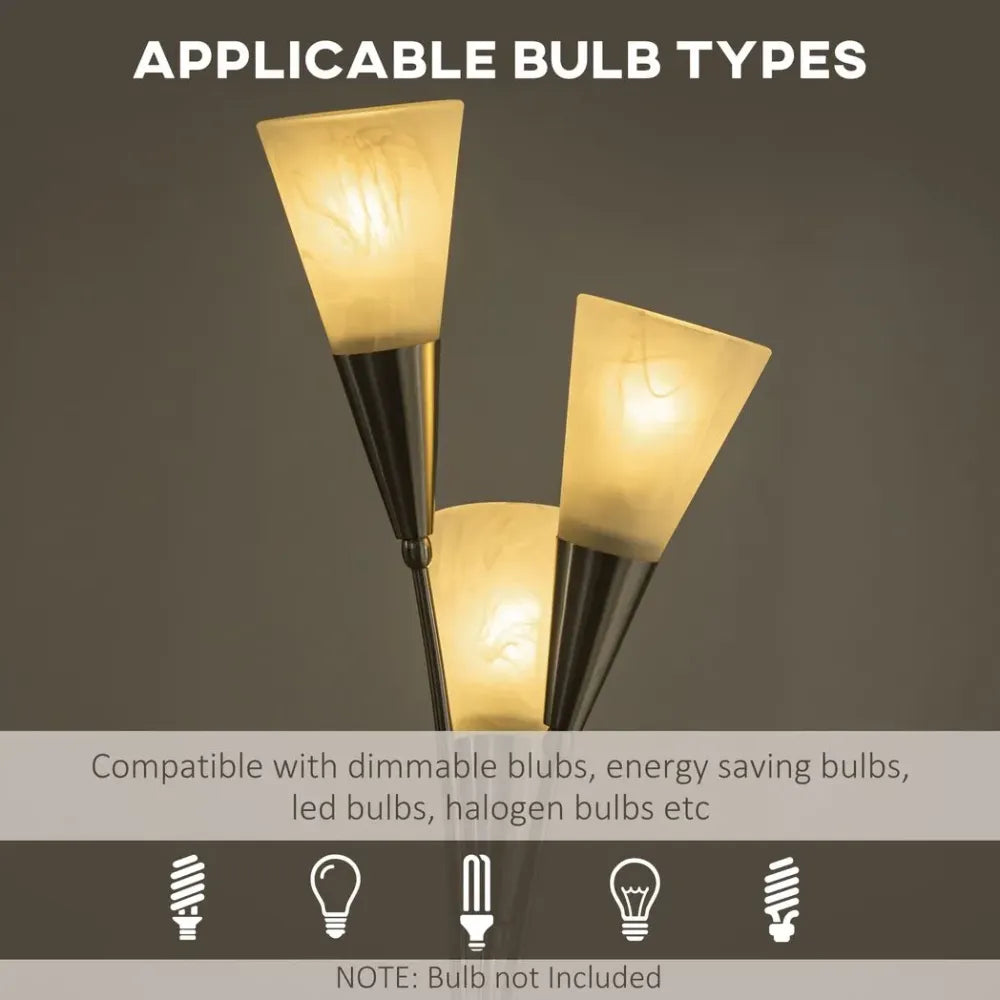 Modern Floor Lamp for Living Room Bedroom, 3 Light Upright Standing Lamp - Lamp from Unbranded