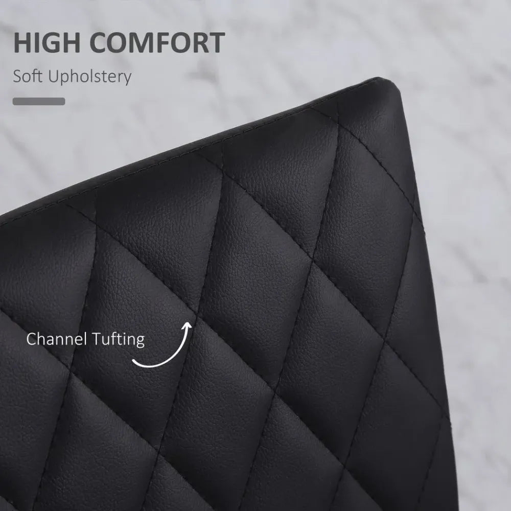 Modern Dining Chairs Faux Leather Accent Chairs for Kitchen, Set of 4, Black - Leather Chairs from Unbranded