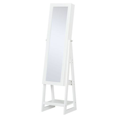Freestanding Jewellery Storage Armoire  2 Mirrors Drawers Hooks Lights - Mirror from Unbranded