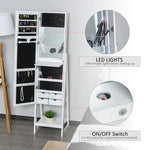 Unbranded Freestanding Jewellery Storage Armoire 2 Mirrors Drawers Hooks Lights - Mirror