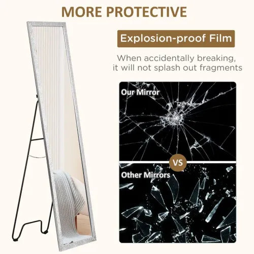 Full Length Mirror Free Standing Dressing Mirror for Bedroom, Living Room - Mirror from Unbranded