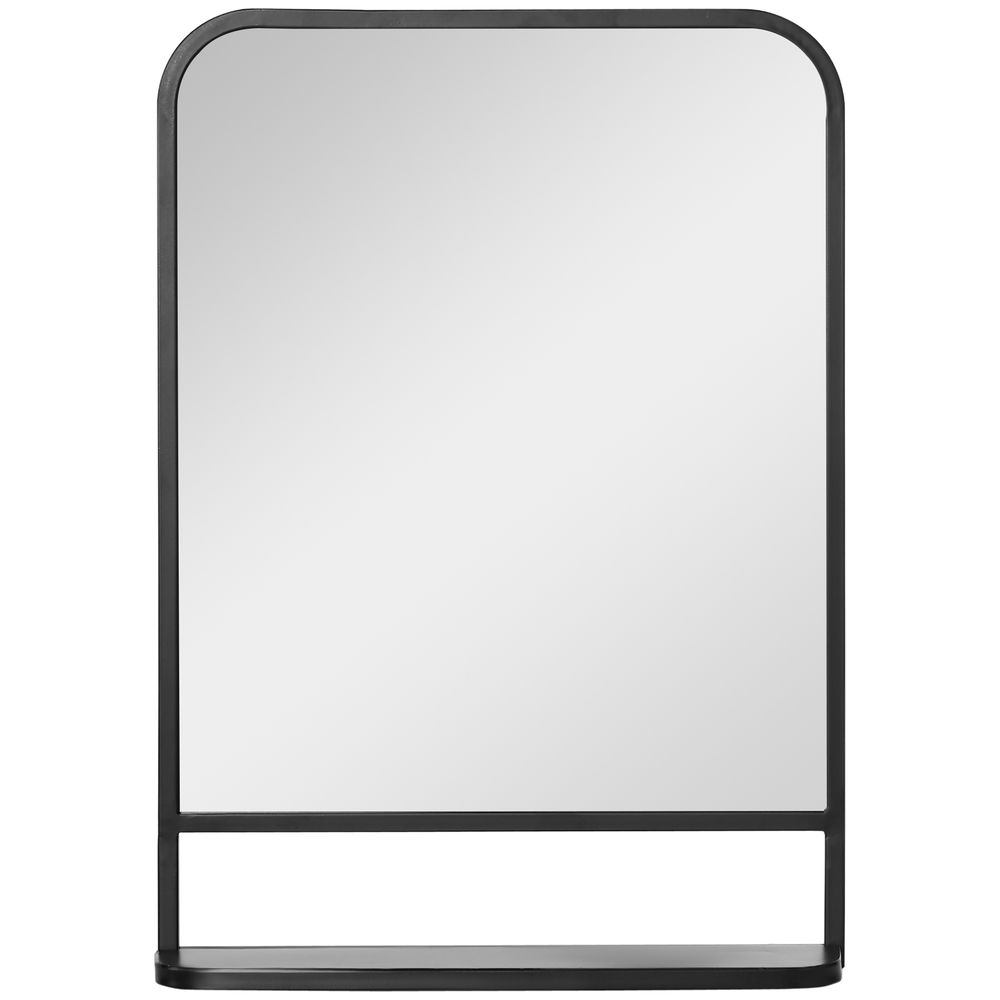 Square Wall Mirror with Shelf, 70x50 cm Modern Mirrors for Living Room, Bedroom - Mirror from Unbranded