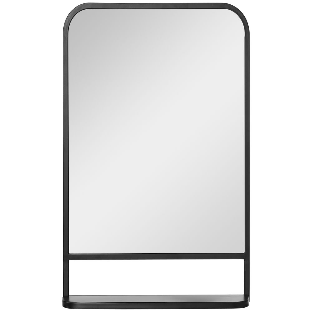 Square Wall Mirror with Shelf, 86x53 cm Modern Mirrors for Living Room, Bedroom - Mirror from Unbranded