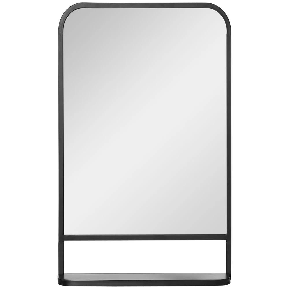 Square Wall Mirror with Shelf, 86x53 cm Modern Mirrors for Living Room, Bedroom by Unbranded