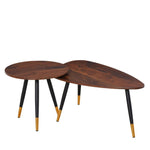 Nesting Coffee Tables Set of 2 Stackable End Tables Sofa Side Desk Home Office by Unbranded