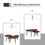 Nesting Coffee Tables Set of 2 Stackable End Tables Sofa Side Desk Home Office by Unbranded
