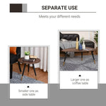 Nesting Coffee Tables Set of 2 Stackable End Tables Sofa Side Desk Home Office by Unbranded