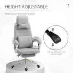 Ergonomic Home Office Chair 360 Swivel with Footrest Height Adjustable Grey - Office Chair from Unbranded