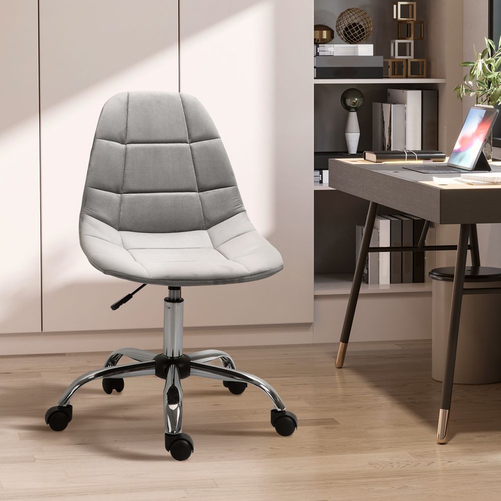Ergonomic Office Chair with Adjustable Height for Home Office, Grey Vinsetto - Office Chair from Unbranded