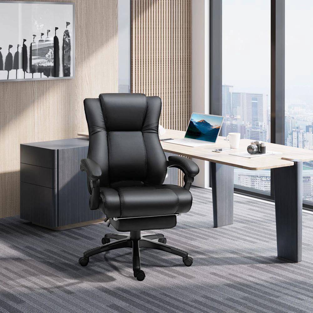 Unbranded Executive Home Office Chair High Back Recliner, w/ Foot Rest, Black Vinsetto - Office Chair
