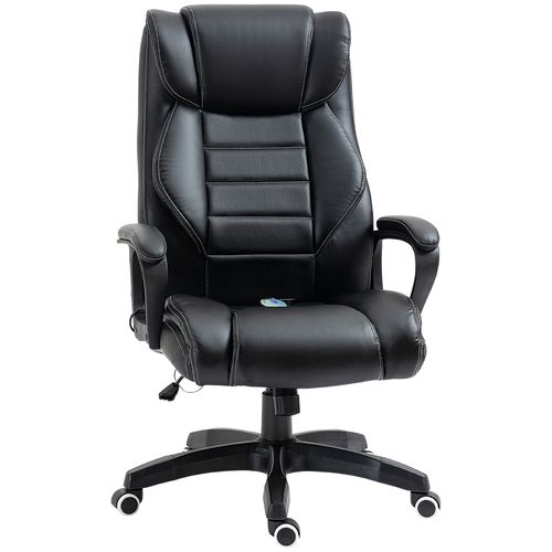 High Back 6 Points Vibration Massage Executive Office Chair, Black Vinsetto - Office Chair from Unbranded