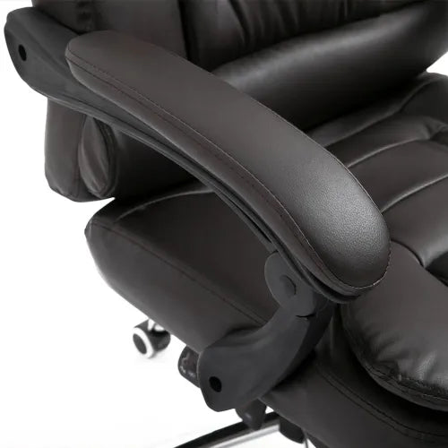 High Back Executive Office Chair Reclining Computer Chair w/ Swivel Wheel Brown - Office Chair from Unbranded