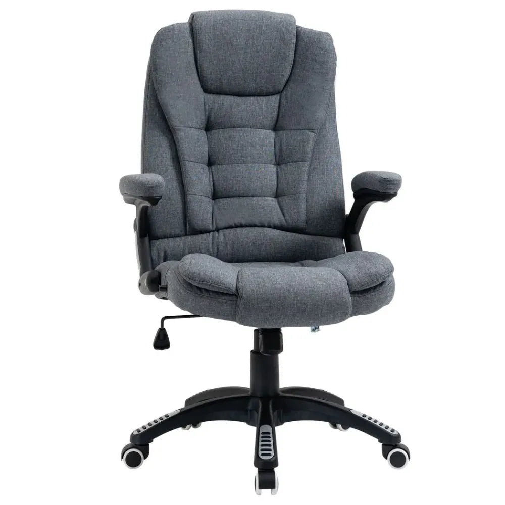 High Back Home Office Chair Computer Desk Chair w/ Arms Swivel Wheels Dark Grey - Office Chair from Unbranded