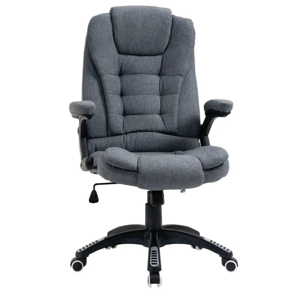 High Back Home Office Chair Computer Desk Chair w/ Arms Swivel Wheels Dark Grey by Unbranded