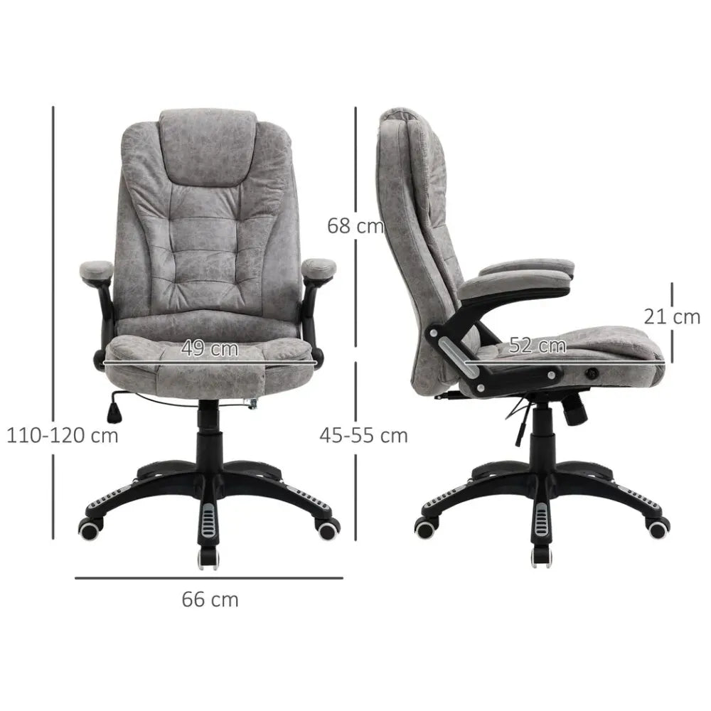 High Back Home Office Chair Computer Desk Chair w/ Arms Swivel Wheels Grey - Office Chair from Unbranded