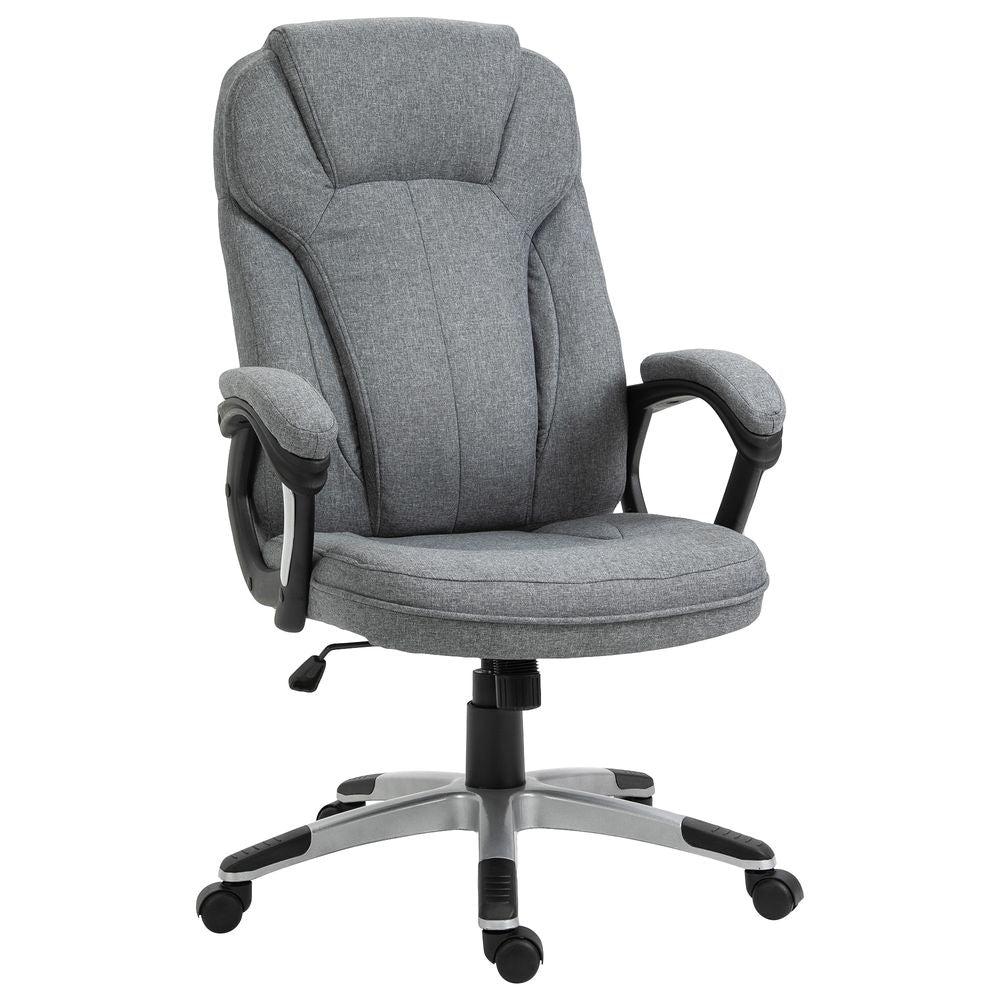 High Back Home Office Chair Height Adjustable Computer Chair w/ Armrests, Grey - Office Chair from Unbranded
