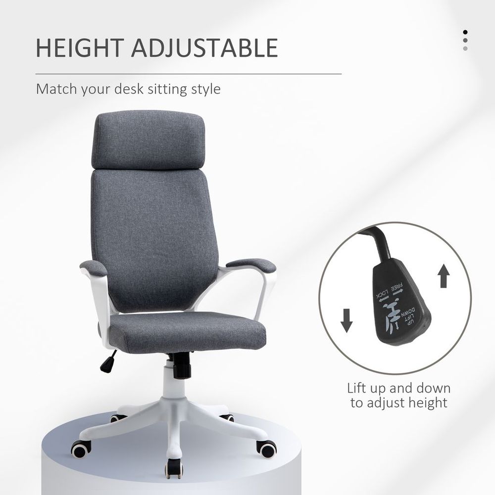 High Back Swivel Office Chair with Lumbar Back Support, Adjustable Height - Office Chair from Unbranded