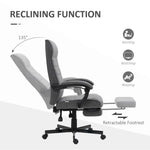 Home Office Chair High-Back Reclining Chair for Bedroom Study Living Room Grey - Office Chair from Unbranded