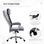 Office Chair Mesh High Back Swivel Task Home Desk Chair w/ Arm, Grey Vinsetto by Unbranded