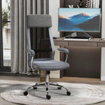 Office Chair Mesh High Back Swivel Task Home Desk Chair w/ Arm, Grey Vinsetto by Unbranded