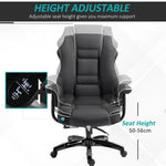 Unbranded Piped PU Leather Padded High-Back Computer Office Gaming Chair Black Vinsetto - Office Chair