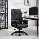 Unbranded Piped PU Leather Padded High-Back Computer Office Gaming Chair Black Vinsetto - Office Chair