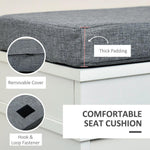 Shoe Storage Bench with Seat Cushion Cabinet Organizer with 2 Drawers by Unbranded