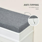 Shoe Storage Bench with Seat Cushion Cabinet Organizer with 2 Drawers by Unbranded