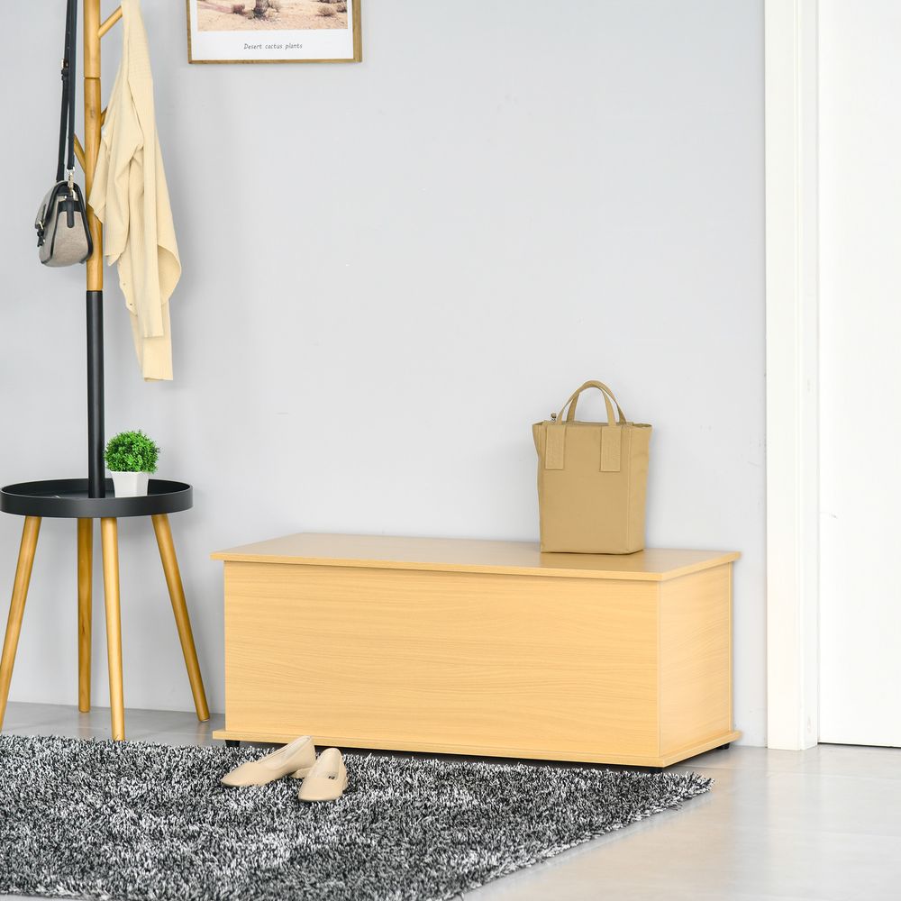 Storage Box Chest  Lid Spacious Collect Cabinet Chipboard -Burlywood - Storage Box from Unbranded