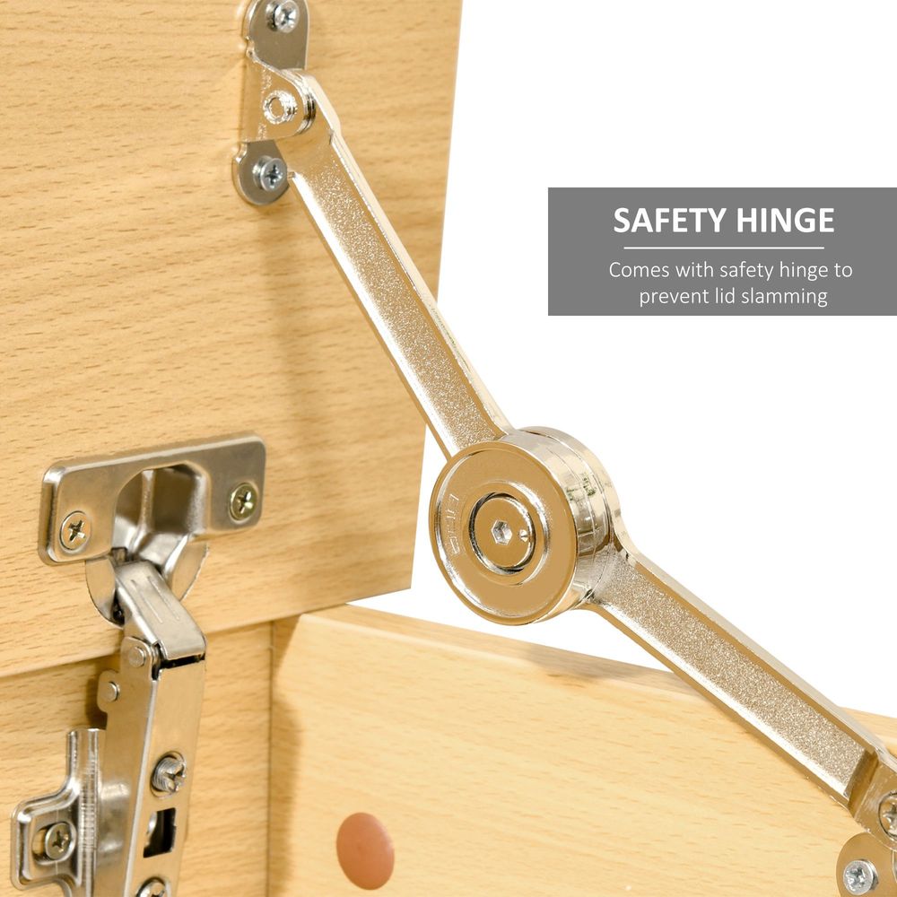 Storage Box Chest  Lid Spacious Collect Cabinet Chipboard -Burlywood - Storage Box from Unbranded