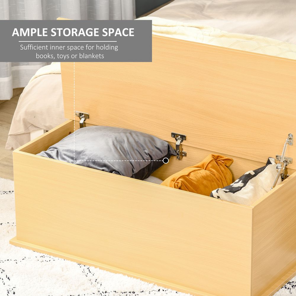 Storage Box Chest  Lid Spacious Collect Cabinet Chipboard -Burlywood - Storage Box from Unbranded
