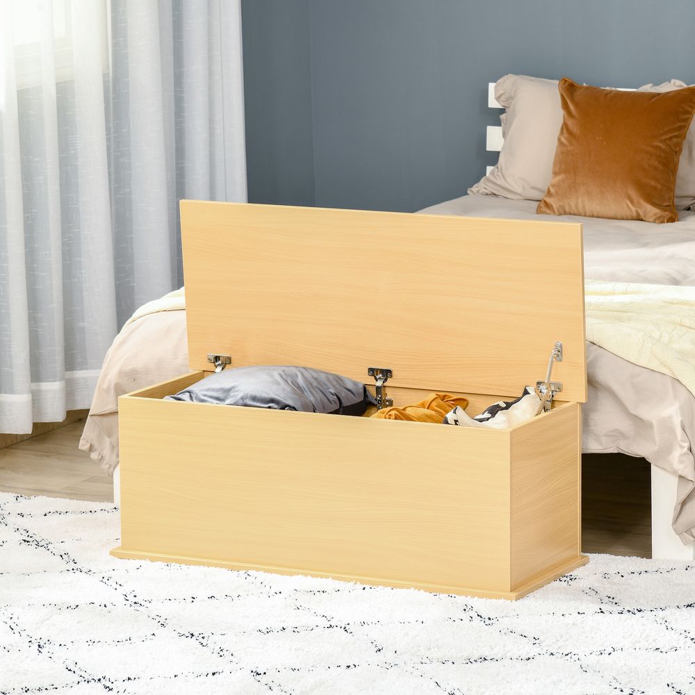 Storage Box Chest  Lid Spacious Collect Cabinet Chipboard -Burlywood - Storage Box from Unbranded