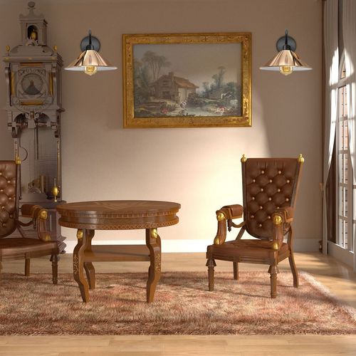 Rose Gold Wall Light Fixture,Black Wall Sconce E27 Base Socket Screw Type Wall Mounted Swan Neck Cone Shape Shade - Home Symphony