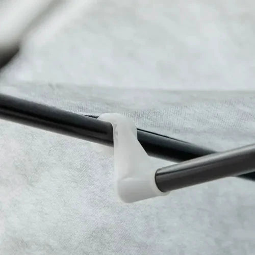 Fabric Wardrobe Portable Wardrobe with 6 Shelves 1 Hanging Rail Light Grey by Unbranded