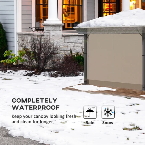Outsunny Waterproof Gazebo Protective Cover 3 x 3 M with Secure Pull Cord Fastening for Outdoor Canopy Protection - Gazebos