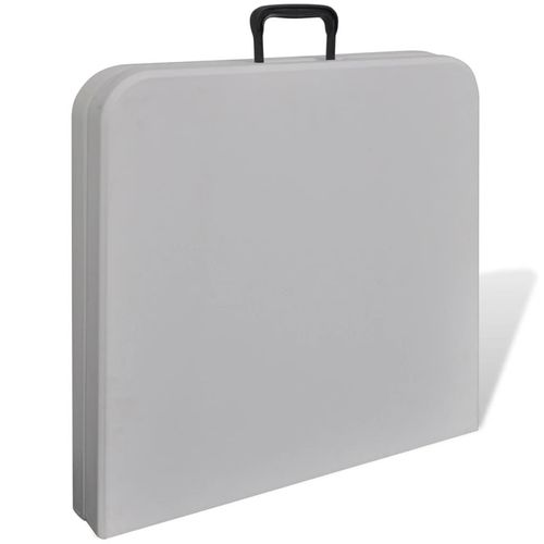 Foldable Garden Table 122 cm HDPE White - Home Symphony