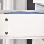 2-Door Wardrobe w/ Adjustable Shelf 3 Drawers for Bedroom, 180cm, White - Home Symphony