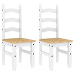 vidaXL 3 Piece Dining Set Panama White Solid Wood Pine by vidaXL