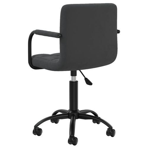 vidaXL Swivel Office Chair 18 Inches Black Velvet Upholstery offers adjustable height for home office professionals.