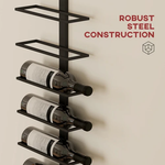 HOMCOM Wall Mount Wine Rack for 10 Bottles with Space-Saving Design for Wine Enthusiasts by HOMCOM