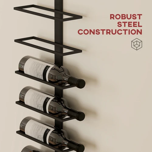 HOMCOM Wall Mount Wine Rack for 10 Bottles with Space-Saving Design for Wine Enthusiasts by HOMCOM