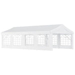 8m Gazebo Garden Marquee Canopy Party Carport Shelter White Outsunny by Unbranded