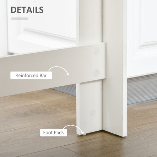 HOMCOM Bar Table Coffee Table Kitchen Dining Table with 4-Tier Shelf Grey - Home Symphony